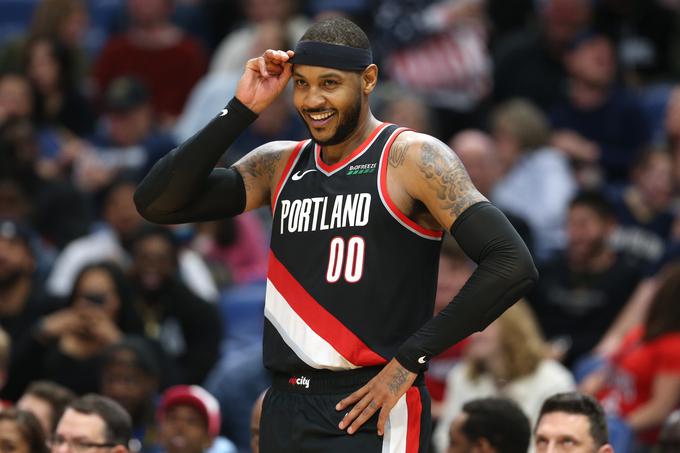 Carmelo Anthony je končal pri 10 točkah v 23 minutah ob skromnem metu iz igre 4-14. | Foto: Reuters