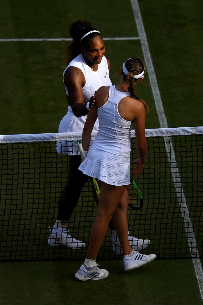 Kaja Juvan je v Wimbledonu Sereni Williams odvzela niz. | Foto: Getty Images