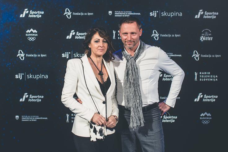 S partnerjem Marjanom na letošnji prireditvi Športnik leta. Člani Društva športnih novinarjev so Bikarjevo za športnico leta izbrali pred natanko 20 leti. | Foto: Grega Valančič/Sportida