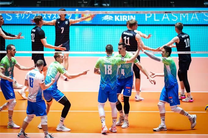 Slovenski odbojkarji so po evropskem prvenstvu premagali Fince še na olimpijskih kvalifikacijah v Tokiu. | Foto: VolleyballWorld