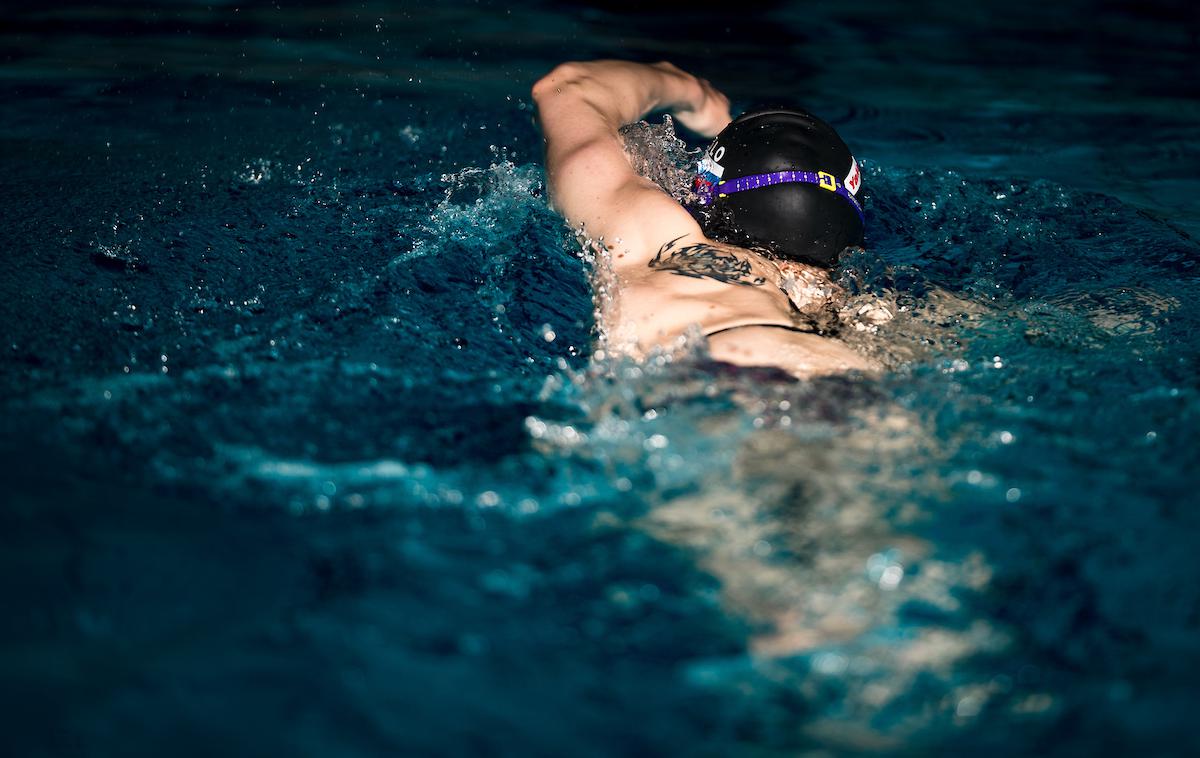 Katja Fain | "Po jutranjem nastopu sem vedela, da je tudi ta rekord dosegljiv," je povedala Katja Fain, ki je v Brelinu izboljšala slovenski rekord na 200 m prosto v 25-metrskih bazenih. | Foto Matic Klanšek Velej/Sportida