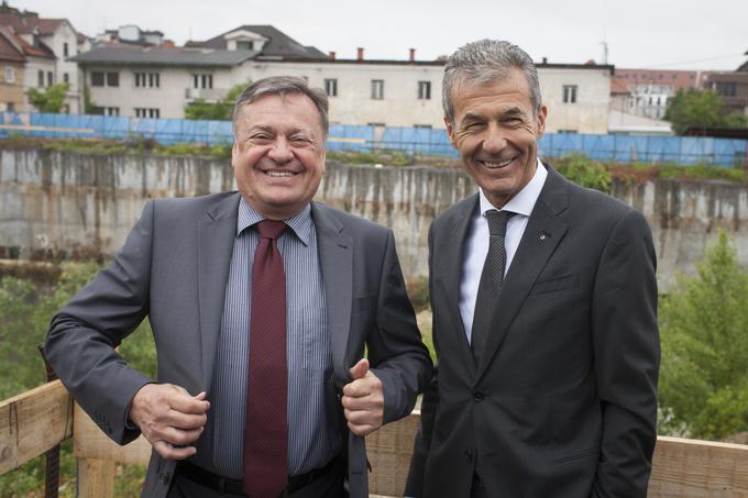 Ljubljanski župan Zoran Janković in šef Dela Stojan Petrič | Foto: Bojan Puhek