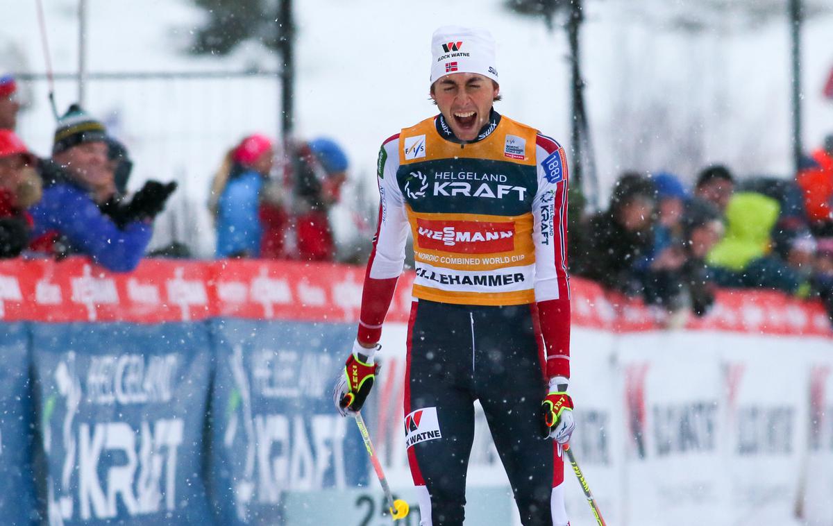 Jarl Magnus Riiber | Norvežan Jarl Magnus Riiber je zmagal že osmič v tej sezoni. | Foto Getty Images