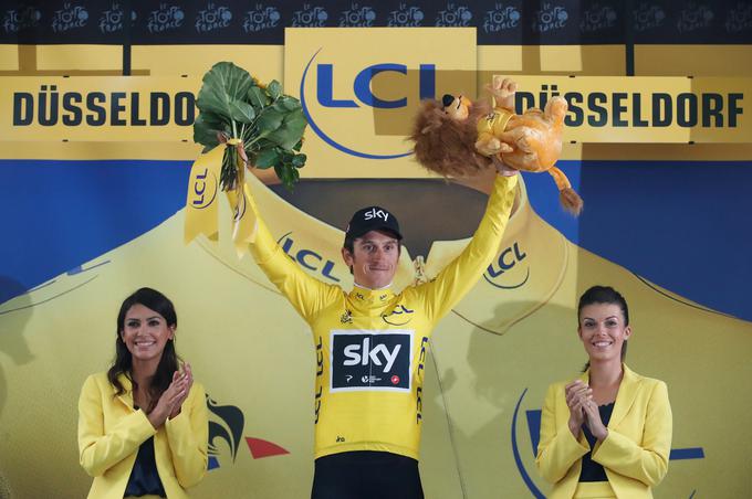 Geraint Thomas je prvi, ki je na letošnjem Touru oblekel rumeno majico. | Foto: Reuters