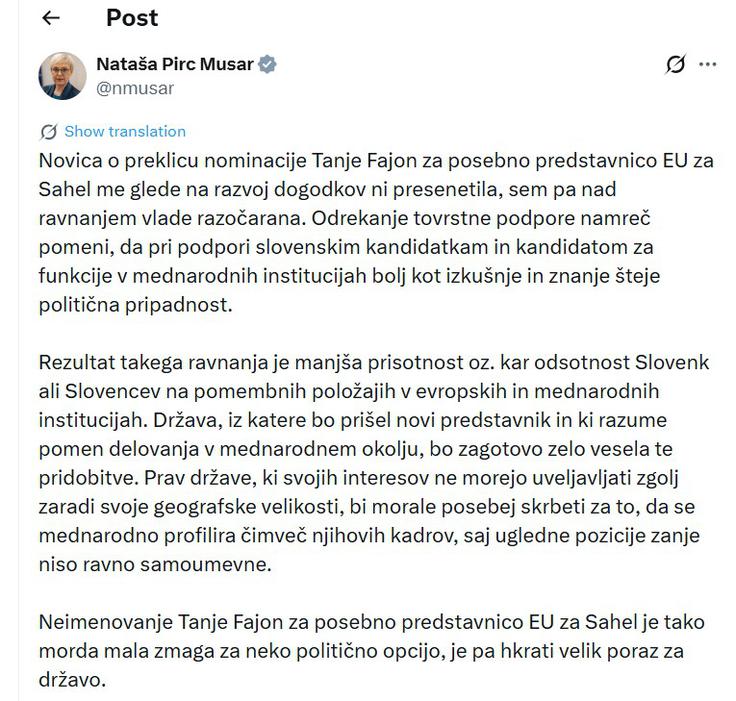 Pirc Musar stališče | Foto: 