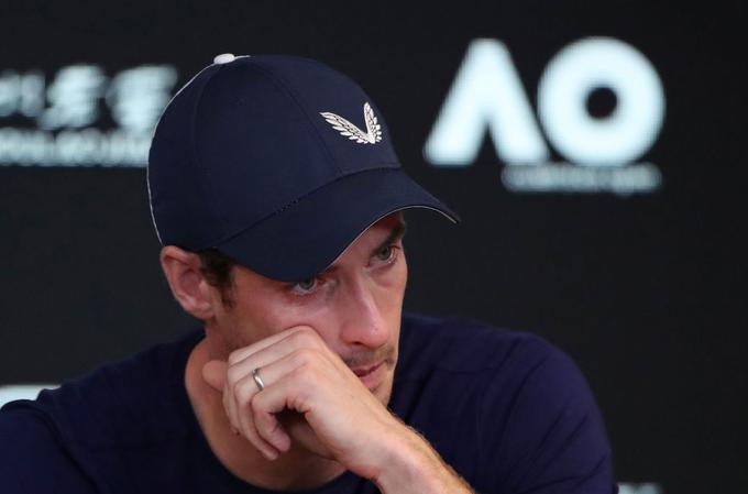 Andy Murray je na OP Avstralije v solzah sporočil, da je to morda njegov zadnji turnir. Je bil res? | Foto: Gulliver/Getty Images