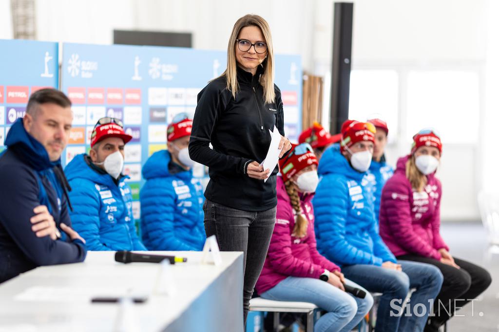 Pokljuka, trening in tiskovka slovenske biatlonske reprezentance