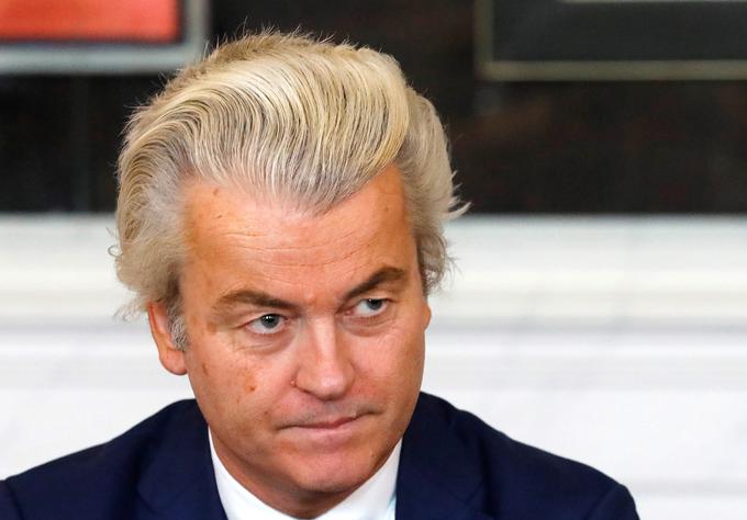 Wildersov program pred nizozemskimi volitvami je bil v primerjavi z drugimi strankami precej radikalen: deislamizacija Nizozemske (zapiranje mošej in azilnih centrov, prepoved Korana ...) in izstop iz EU. Tudi če bi dosegel relativno večino, verjetno ne bi mogel sestaviti vlade.  | Foto: Reuters