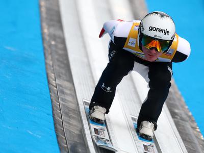 Domen Prevc daleč že na treningu, očitno bo imel tri tekmece