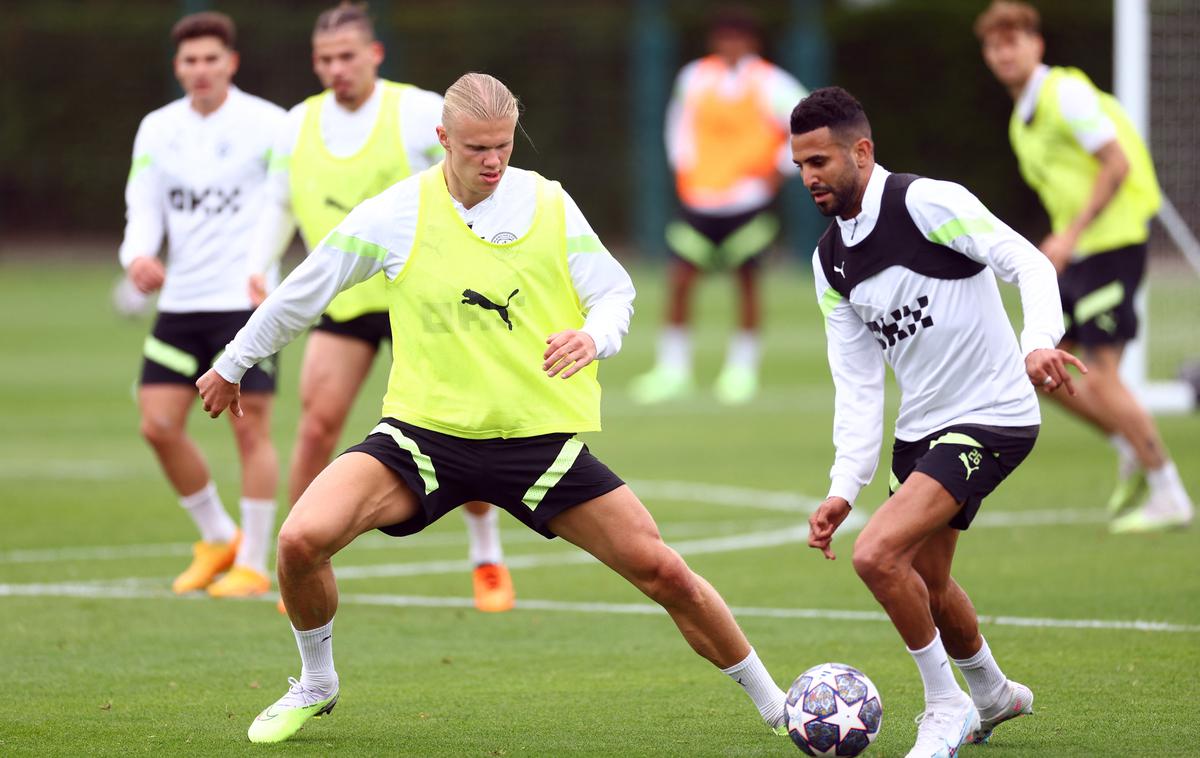 Manchester City Erling Haaland | Erling Haaland in soigralci so še zadnjič trenirali v domačem trening centru. | Foto Reuters