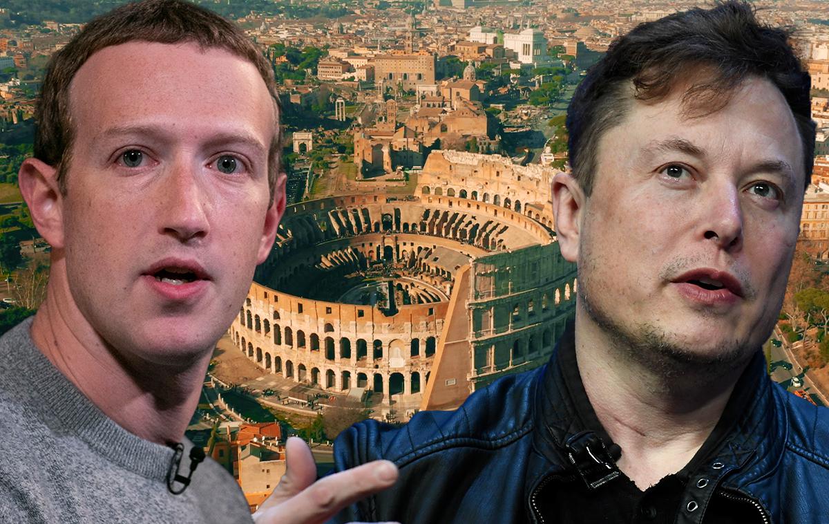 Mark Zuckerberg, Elon Musk | Oba milijarderja, tako Mark Zuckerberg kot Elon Musk, naj bi bila zainteresirana za dvoboj v rimskem Koloseju. | Foto Shutterstock/Guliverimage