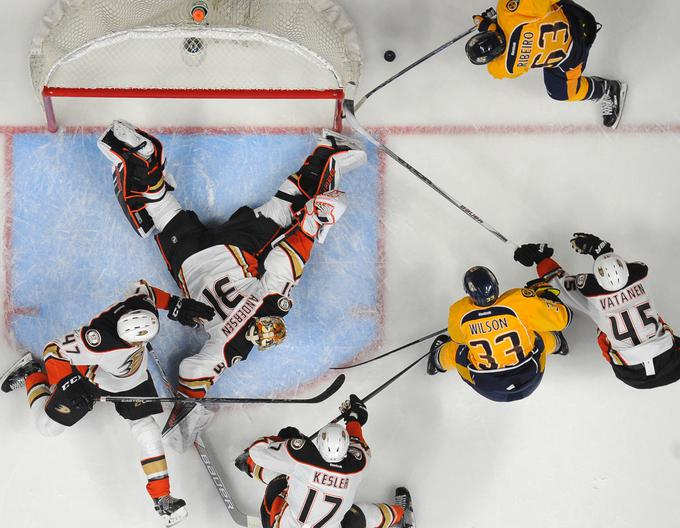 Vratar Frederik Andersen je bil na tretji tekmi končnice lige NHL nepremagljiv. | Foto: 