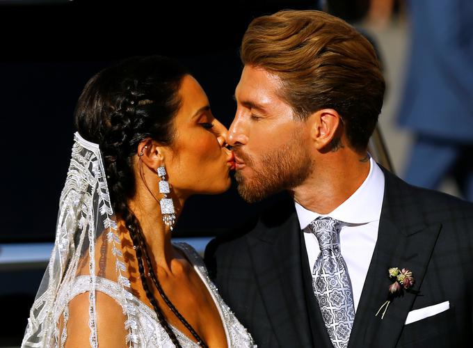 Sergio Ramos in Pilar Rubio sta v zakonski stan skočila po sedmih letih zveze. | Foto: Reuters