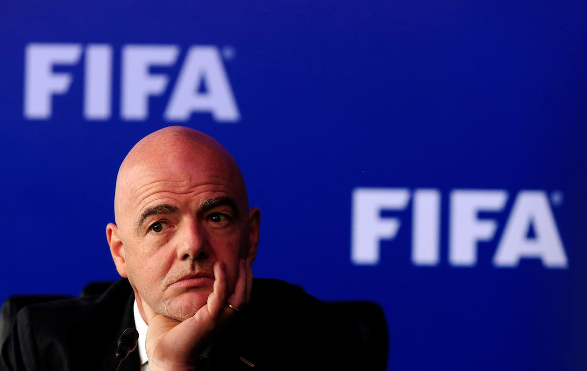 Gianni Infantino | Predsednik Fifa Gianni Infantino je leta 2012, ko je bil generalni sekretar Evropske nogometne zveze potrdil pogodbo med Pariz St. Germainom in vlado Katarja o sponzorstvu 1,8 milijarde evrov.  | Foto Reuters