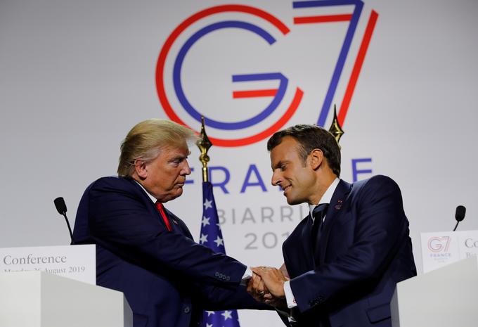 G7 Trump Macron Francija | Foto: Reuters
