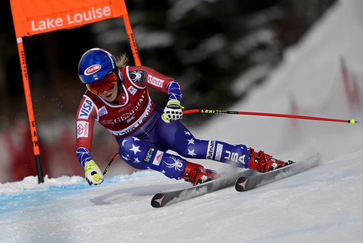 Mikaela Shiffrin tokrat brez stopničk. | Foto: Reuters