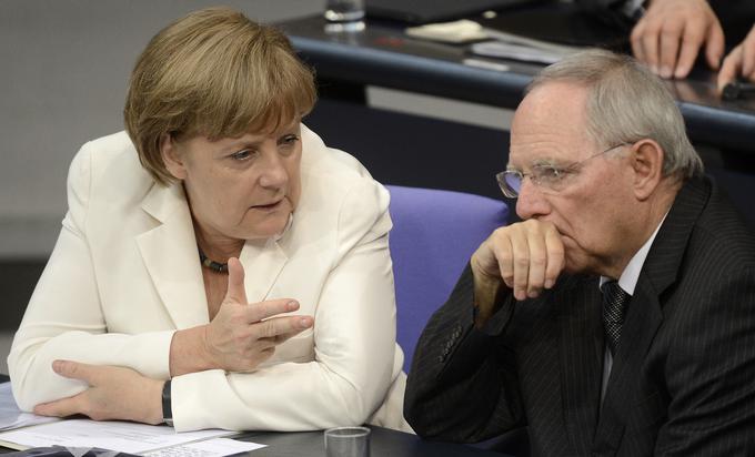 Nemška kanclerka Angela Merkel in njen finančni minister Wolfgang Schäuble sta postala simbola stroge proračunske politike kot načina reševanja finančne krize. | Foto: Reuters