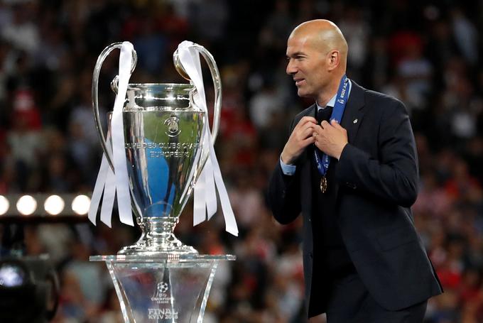 Čudodelec Zinedine Zidane ima z Realom v evropskih pokalih "stoodstotni" izkupiček. | Foto: Reuters