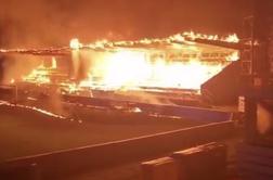 Po izpadu iz prve lige trije mladoletniki zažgali stadion