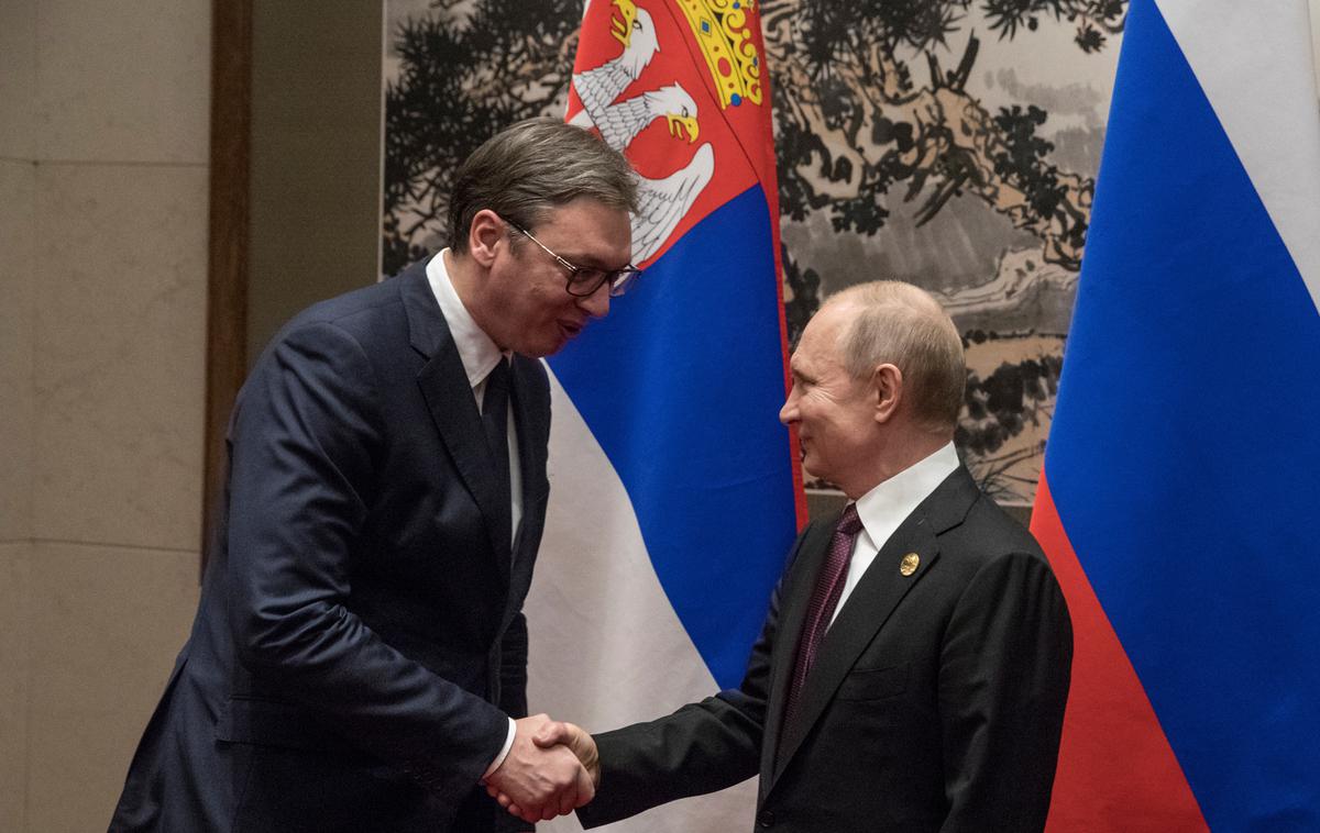Aleksandar Vučić, Vladimir Putin | Srbski predsednik Aleksandar Vučić ima dobre odnose z ruskim predsednikom Vladimirjem Putinom.  | Foto Reuters