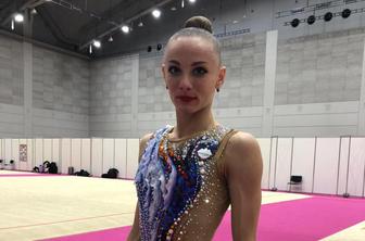 Jekaterina Vedenejeva je na SP v ritmični gimnastiki s trakom zasedla sedmo mesto
