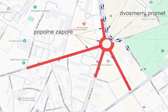 Rekonstrukcija krožišča Žale | Foto MOL