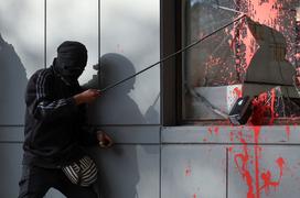 protesti, Gaza, podpora, aktivisti, policija, Palestina