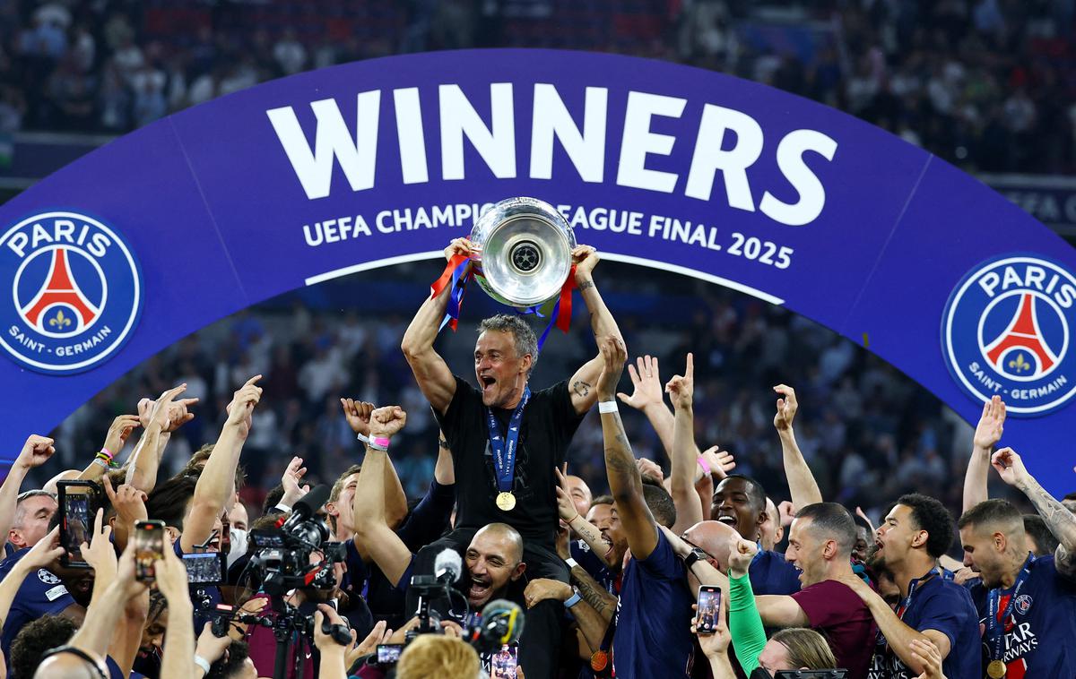PSG Inter | Luis Enrique je popeljal PSG na evropski prestol.  | Foto Reuters