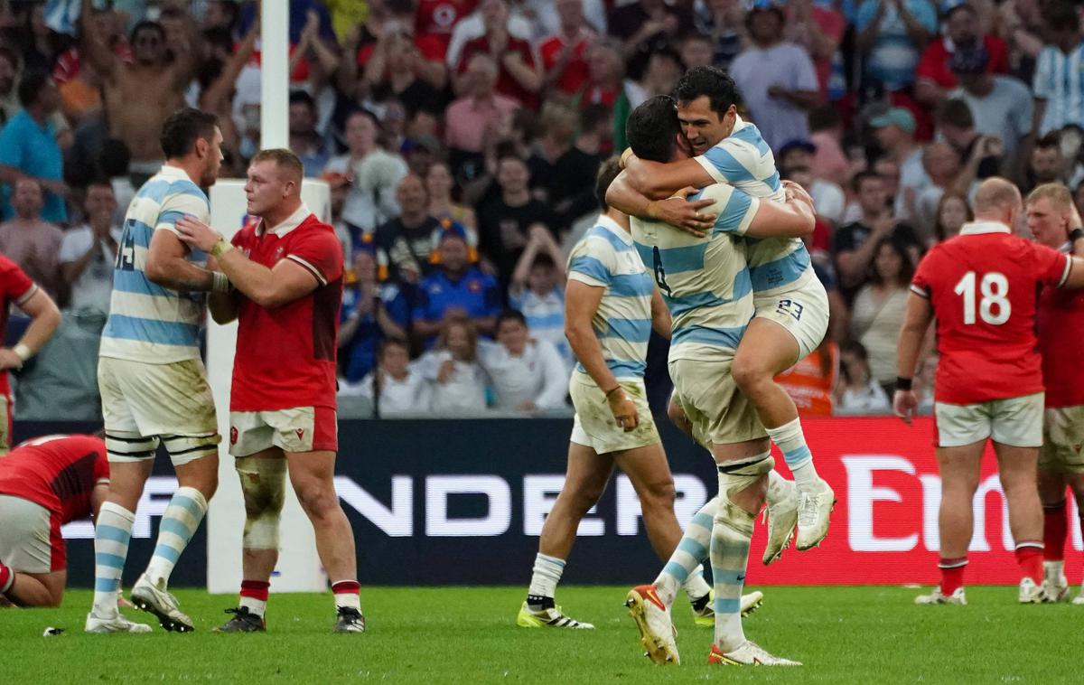Argentina rugbi | Argentinci so presenetili Valižane in se prebili v polfinale svetovnega prvenstva. | Foto Guliverimage