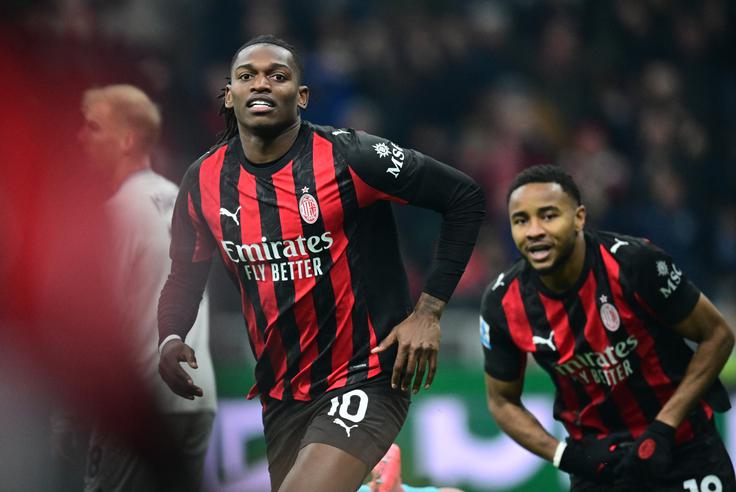 Zmagoviti zadetek za Milan je dosegel Rafael Leao. | Foto: Reuters