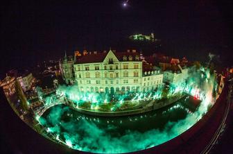Stara Ljubljana v zelenih barvah (foto)