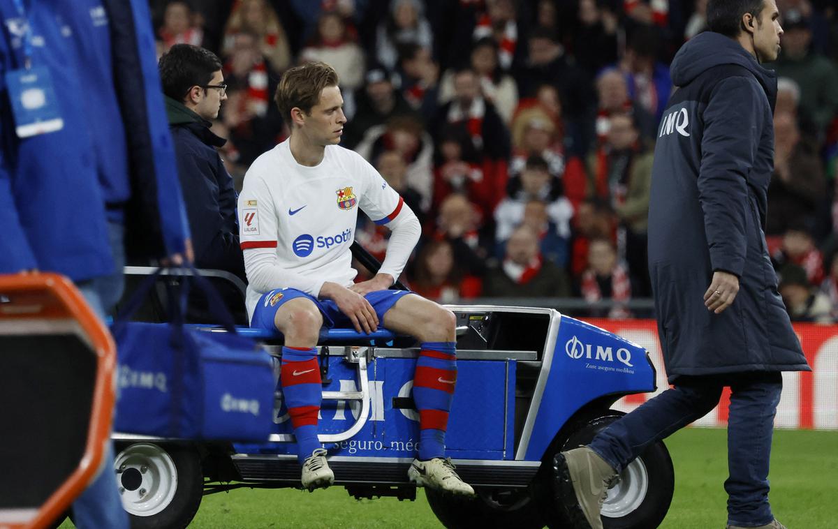 Frenkie de Jong Barcelona | Frenkie de Jong si je v nedeljo poškodoval gleženj. | Foto Reuters