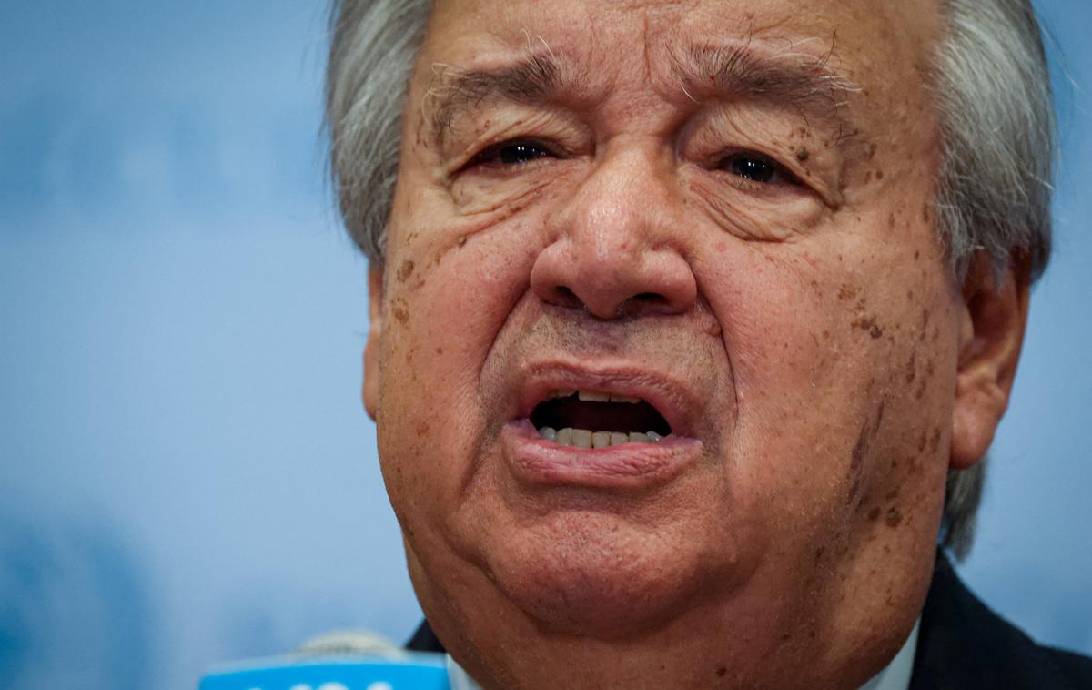 Antonio Guterres | Po Guterresovih besedah je v času pretresov, nemirov in negotovosti ključnega pomena, da vsi sprejmejo konkretne ukrepe za mobilizacijo za mir.  | Foto Reuters