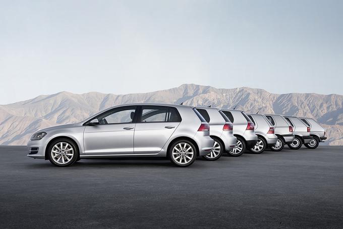 Volkswagen je do zdaj izdelal sedem generacij golfa | Foto: Reuters
