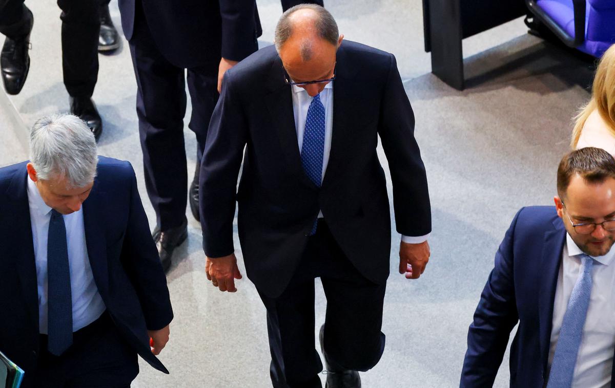 merz | Nemški bundestag vodje krščanskih demokratov (CDU) Friedricha Merza kljub pričakovanjem danes ni potrdil za novega kanclerja. | Foto Reuters