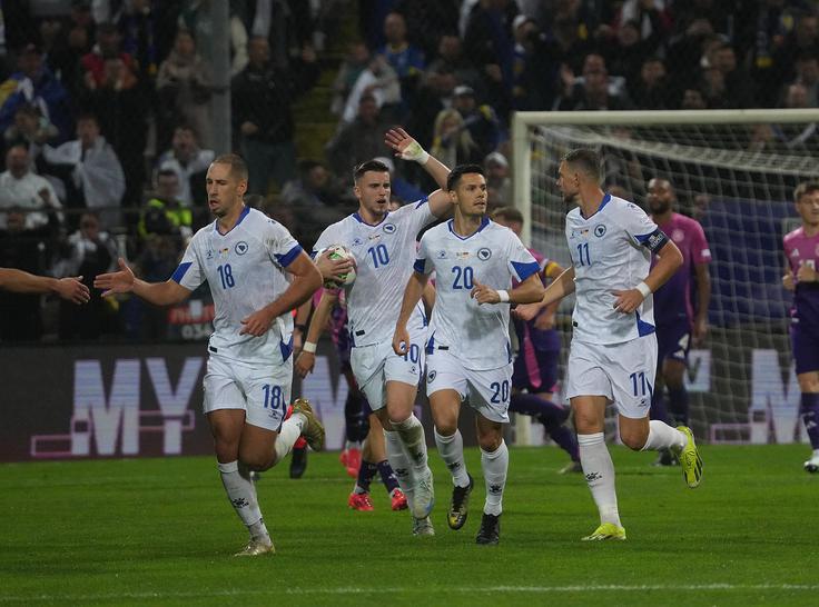Edin Džeko je bil edini strelec BiH na sobotni kvalifikacijski tekmi s San Marinom.  | Foto: Guliverimage