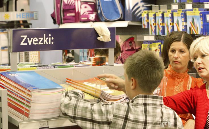 Mama treh osnovnošolk je za ves nakup delovnih zvezkov in drugih šolskih potrebščin odštela 302 evra. | Foto: 