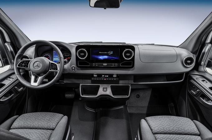 Sprinter si bo veliko elementov v potniški kabini izposodil pri Mercedesovih osebnih avtomobilih. | Foto: Mercedes-Benz
