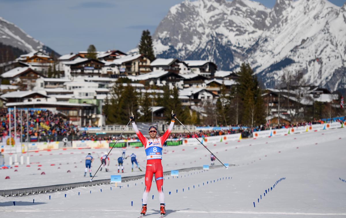 Hans Christer Holund Seefeld 2019 | Smučarji tekači so za zaključek prvenstva v Seefeldu obračunali na kraljevski 50-kilometrski razdalji.  | Foto Reuters