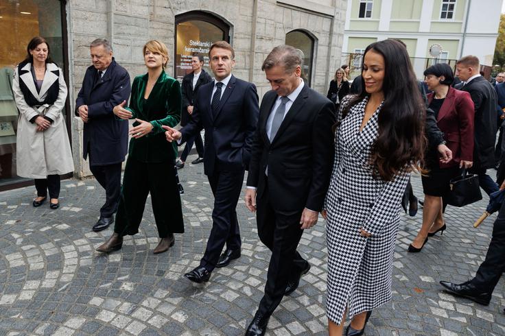 Emmanuel Macron, Robert Golob | Foto: STA