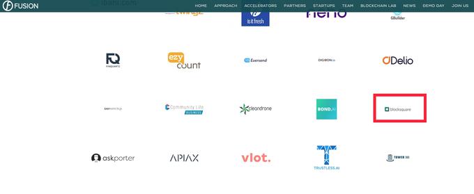 Blocksquare na seznamu podjetij, ki delujejo pod okriljem pospeševalnika Fusion. | Foto: Matic Tomšič / Posnetek zaslona
