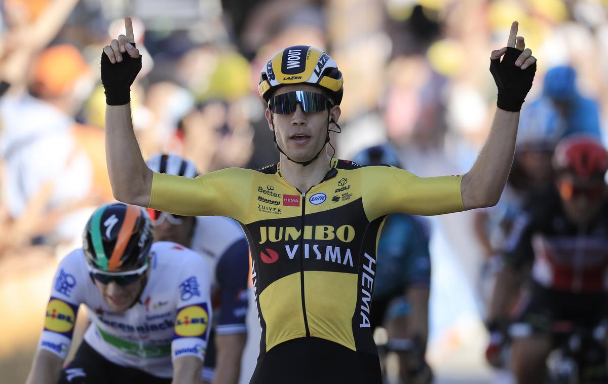 Wout van Aert | Rogličev moštveni kolega pri Jumbo-Vismi Wout van Aert je zmagovalec pete etape letošnjega Toura. | Foto Reuters