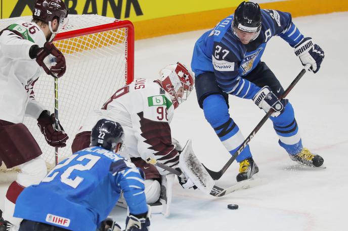 IIHF WC 2021: Finska - Latvija | Finci so se namučili za zmago nad Latvijo, a si z njo kot prvi zagotovili mesto v četrtfinalu SP. | Foto Guliverimage