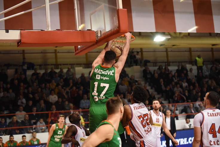 Karlo Matković je dal na svoji zadnji tekmi za Cedevito Olimpijo 19 točk in imel še devet skokov. | Foto: Borac/Duško Radišić