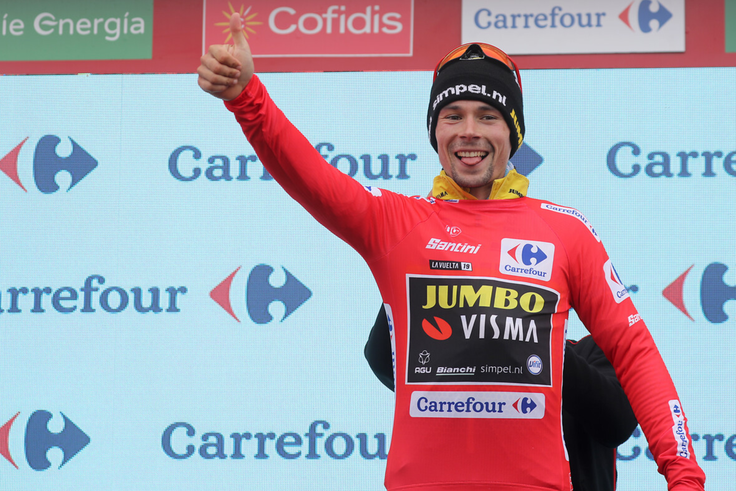 Primož Roglič ostaja v skupnem vodstvu dirke, njegov rojak Tadej Pogačar je zdrsnil na četrto mesto. | Foto: Unipublic/Photogomez Sport