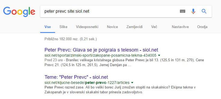 Google iskanje | Foto: Matic Tomšič