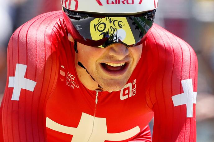 Stefan Küng | Stefan Küng je traso prevozil s povprečno hitrostjo 50,7 km/h. | Foto Reuters