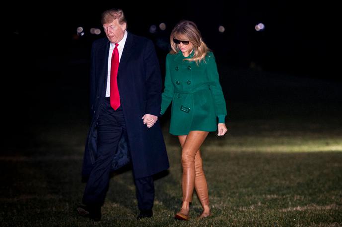 Melania Trump | Melania v malce ponesrečeni barvi usnjenih hlač. | Foto Getty Images