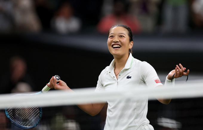Veselje Harmony Tan po njeni najbolj odmevni zmagi kariere. | Foto: Reuters