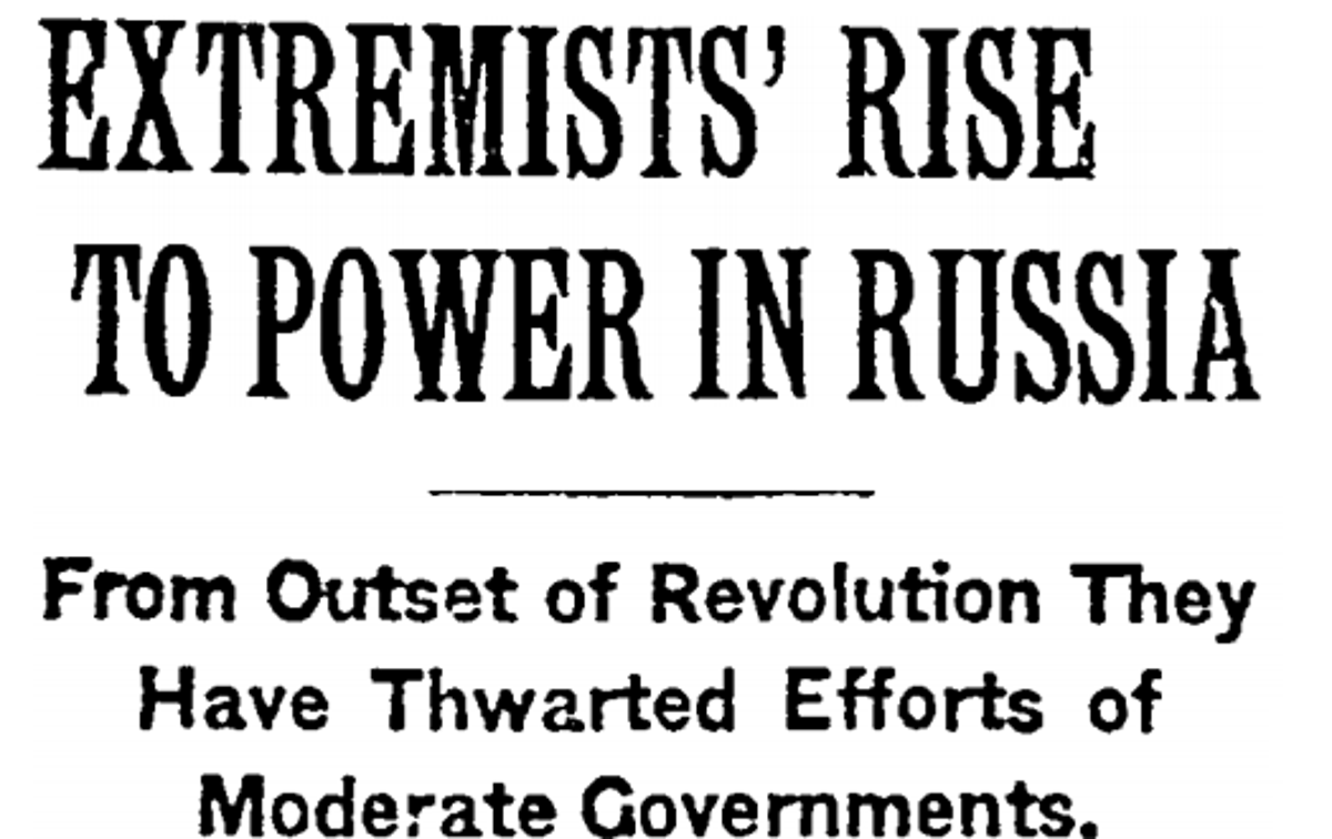 Naslovnica NY Timesa o oktobrski revoluciji | Foto commons.wikimedia.org